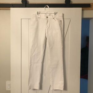 Loft modern straight leg white jeans